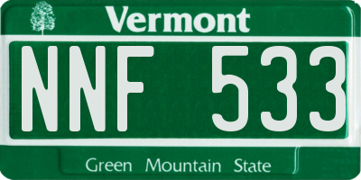 VT license plate NNF533