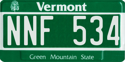 VT license plate NNF534