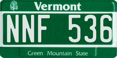 VT license plate NNF536