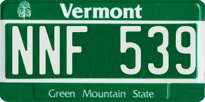 VT license plate NNF539