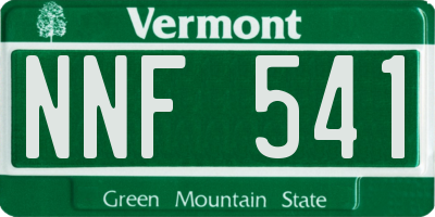 VT license plate NNF541