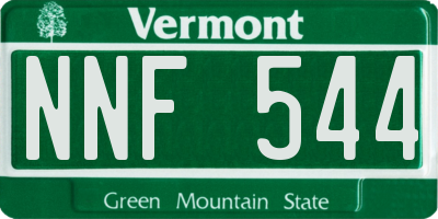 VT license plate NNF544