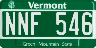 VT license plate NNF546