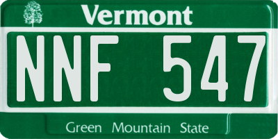 VT license plate NNF547