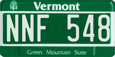 VT license plate NNF548