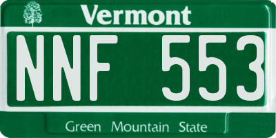 VT license plate NNF553