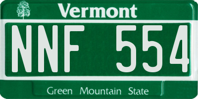 VT license plate NNF554