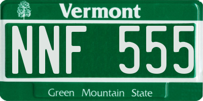 VT license plate NNF555