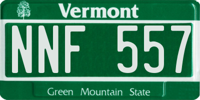 VT license plate NNF557