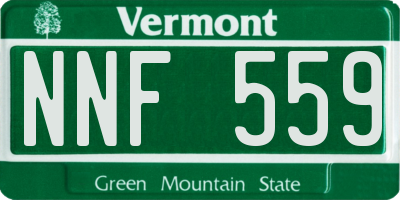 VT license plate NNF559