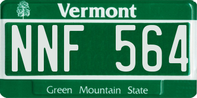 VT license plate NNF564