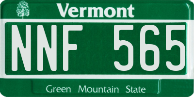 VT license plate NNF565