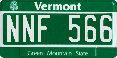 VT license plate NNF566