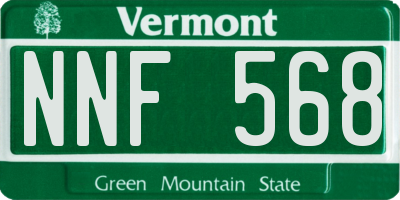 VT license plate NNF568