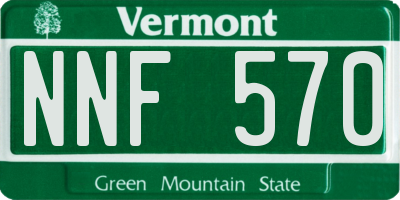 VT license plate NNF570