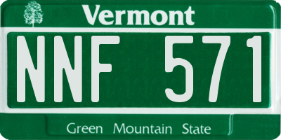 VT license plate NNF571