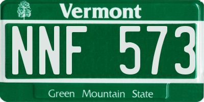VT license plate NNF573
