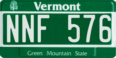 VT license plate NNF576