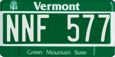 VT license plate NNF577