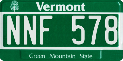 VT license plate NNF578