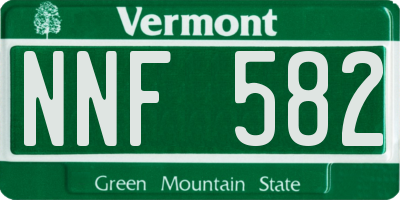VT license plate NNF582