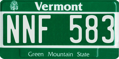 VT license plate NNF583