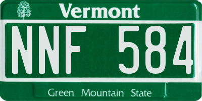 VT license plate NNF584
