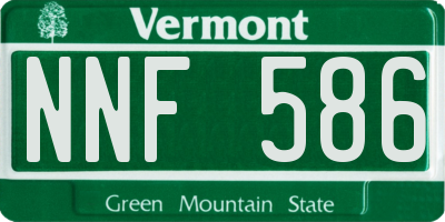 VT license plate NNF586