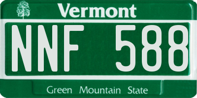 VT license plate NNF588