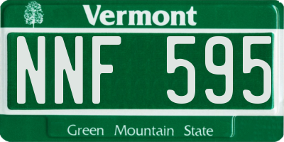 VT license plate NNF595