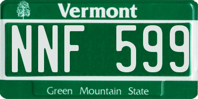 VT license plate NNF599