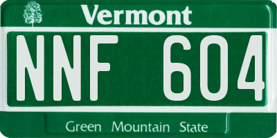 VT license plate NNF604