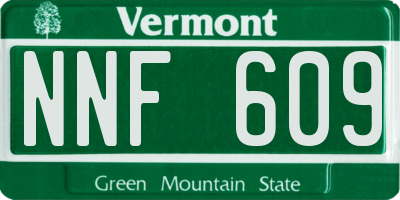 VT license plate NNF609