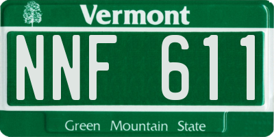 VT license plate NNF611