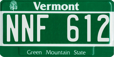 VT license plate NNF612