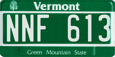VT license plate NNF613