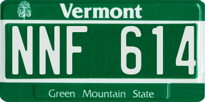 VT license plate NNF614
