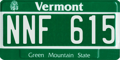VT license plate NNF615