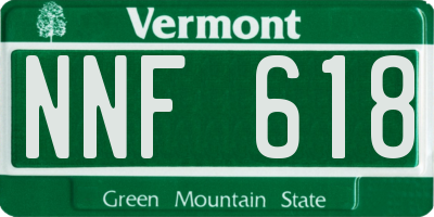 VT license plate NNF618