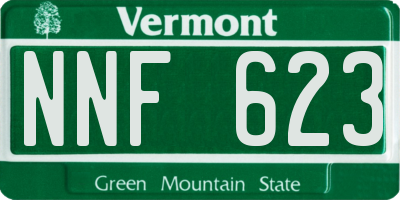 VT license plate NNF623