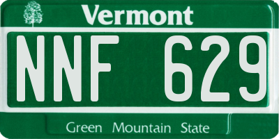 VT license plate NNF629