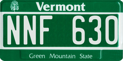 VT license plate NNF630