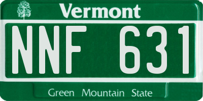 VT license plate NNF631