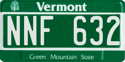 VT license plate NNF632