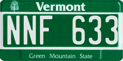VT license plate NNF633