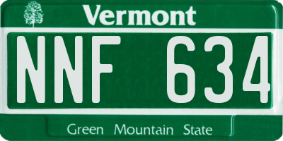 VT license plate NNF634