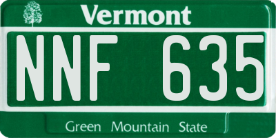 VT license plate NNF635