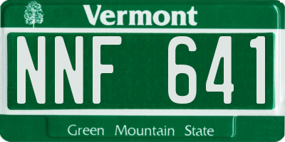 VT license plate NNF641