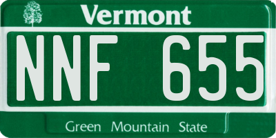 VT license plate NNF655