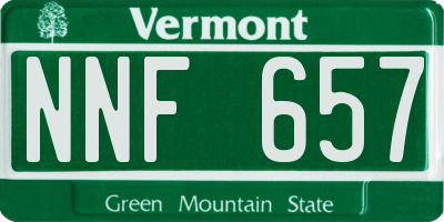 VT license plate NNF657